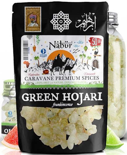 Nabür - Hojari Green Frankincense of Oman - 50 gr | Boswellia Sacra - A Treasure | Fumigation, Purification, Memorisation