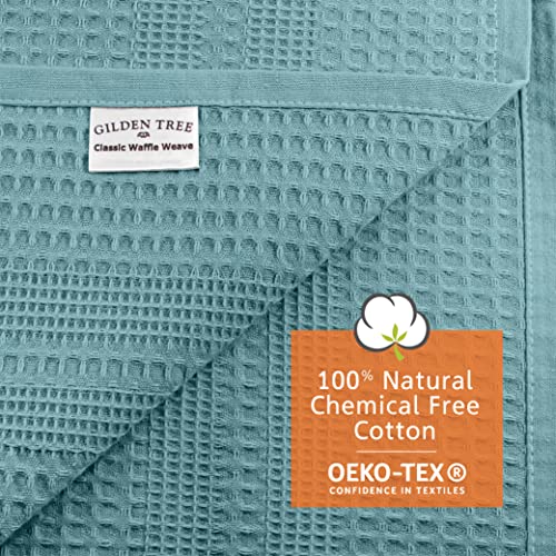 Gilden Tree Waffle Towels Quick Dry Lint Free Thin Bath Towel, Classic Style (Seafoam) #TOP4