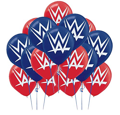 Amscan Grand Slammin' WWE Printed Birthday Party Latex Balloons Decoration (18 Pack), 12