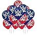 Amscan Grand Slammin' WWE Printed Birthday Party Latex Balloons Decoration (18 Pack), 12", Red/Blue