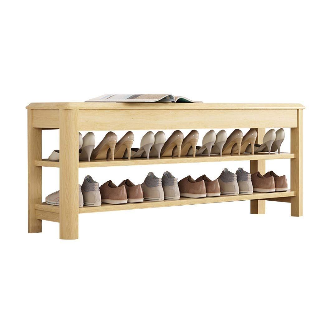 ZSDBYTHome mall- Oak Wood Shoe Bench, 2-Tier Shoe racks, For Hallway Entryway 4 Colors 3 (Color : #3, Size : 80×30×46cm)