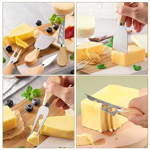 RZMZBY 4 Käsemesser Küchenset, exquisites Käsemesser-Set für Dessert-Käse-Salat
