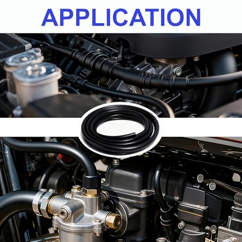 Nasxkji 4m Silikonschlauch Schwarz – ID 4 mm, OD 8 mm, Unterdruck- und Schutzschlauch für Industrie, Kfz und Motoren – Hochtemperaturbeständig & Flexibel