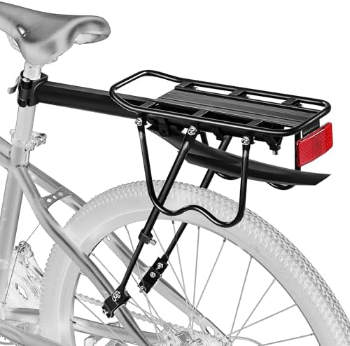 YONTUO Rear Bike Rack with w/Fender & Large Size Reflective Quick Release Bike Cargo Rack Luggage Bike Rack Rear Mountain Bike Rack