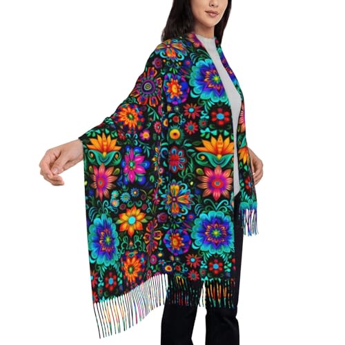 Puurbol Mexican Shawl Wrap Scarf Rebozos Mexicanos Mexican Dress For Women