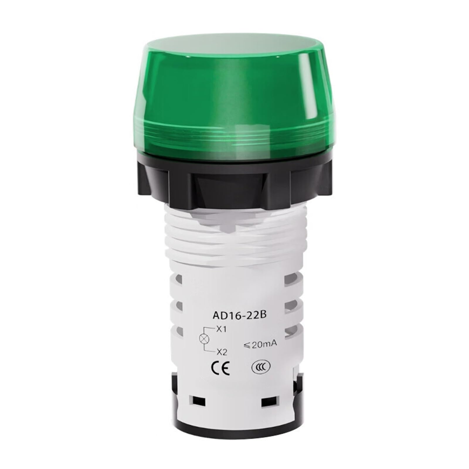 Voyant lumineux vert AD16-22B/g42 pour signalisation de commande - 2