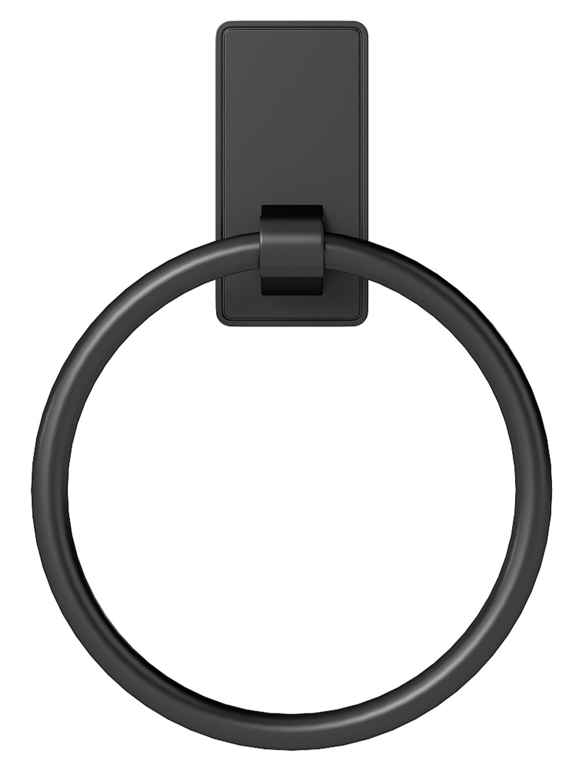 Porte-serviette mural sans perçage en acier noir mat antirouille pour cuisine