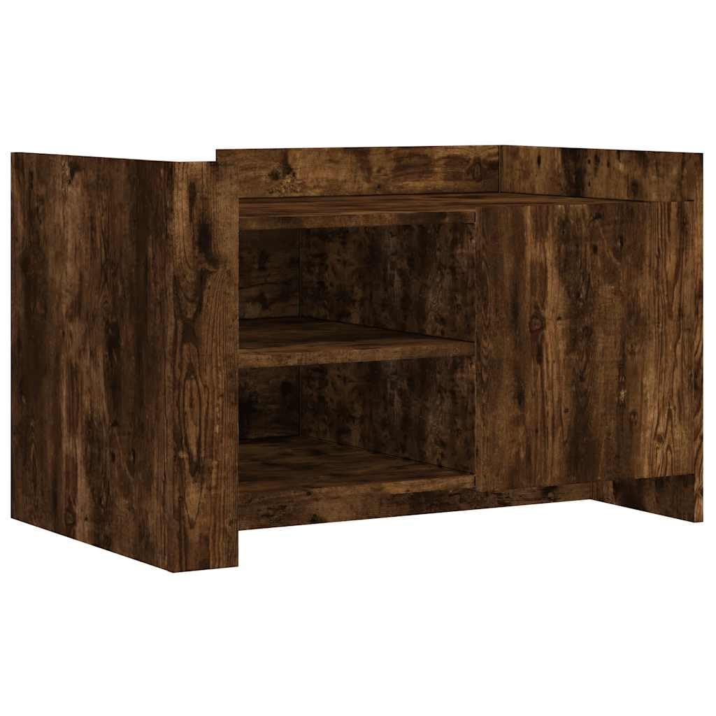 Table basse en chêne fumé au design moderne pour créer un salon chaleureux