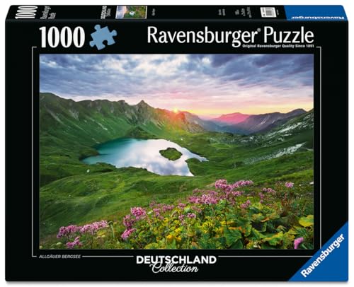 Ravensburger Puzzle 12001768 - Allgäu Bergsee - Puzzle Photo de 1000 pièces de la série « Deutschland Collection », pour Adultes et Enfants à partir de 14 Ans