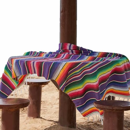 Table Runner - 150x200cm + 20cm �t�����W ���C���{�[�X�g���C�v �e�[�u�������i�[ | 100%�R�b�g�� ���L�V�J���X�^�C�� �e�[�u���N���X - �p�[�e�B�[ ������ �f�R���[�V���� | ���p�r �u�����P�b�g
