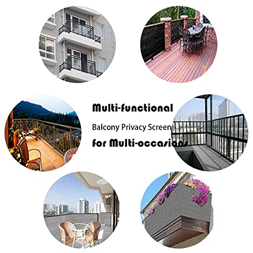 Fence Privacy Screen, Dicasal Deck Privacy Screen Cover, 3.05 X 16.4 Ft Uv-Protection Mesh Fence Windscreen For Porch, Patio, Balcony And Apartment Grey #TOP4