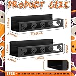 Beeveer 2 Pcs Magnetic Spice Rack for Refrigerator, Black Skull - Image 2