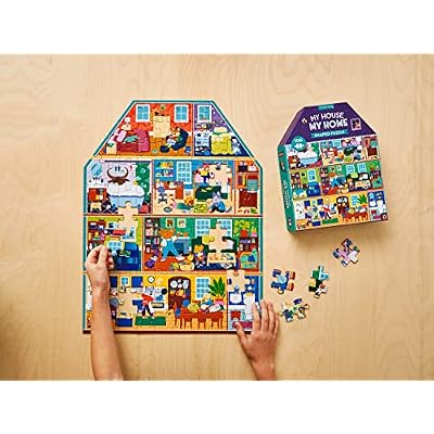 Mudpuppy My House, My Home 100 Piece House-Shaped Puzzle