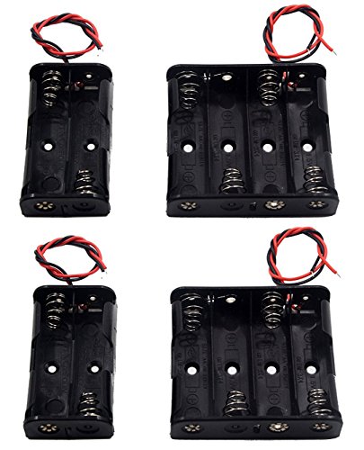 LAMPVPATH (Pack of 4) AA Battery Holder Bundle Arduino Holder 2Pcs 2 X