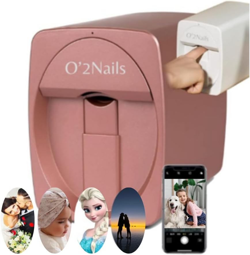 Professional Nail Printer – Automatic Nail Art Machine for Manicure & Pedicure – 3D Nail Printing – Fast Custom Design Printing – Portable & Easy to Use