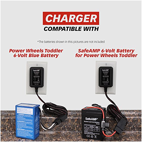 Replacement 6-Volt UL Listed Charger for Fisher-Price Power Wheels Toddler Blue Battery Models 00801-1230 - 00801-1457 - 00801-1868 - 00801-1900 - 00801-0336