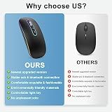 Cimetech Bluetooth Mouse Wireless (Bluetooth 5.1 + USB 2,4 GHz) LED Dual Tryb- Naładowane optyczne mysz radia biurowa dla laptopa MacBooka Air Pro, iPad, komputer.
