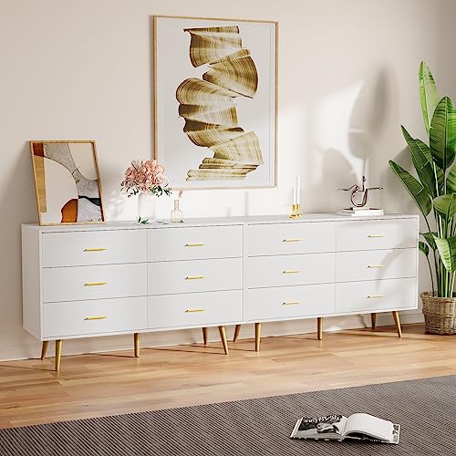 Resom 85 Inch Tv Stand For Tvs Up To 100 Inch,Media Entertainment Center Console Table,Tv Console Table With Storage Dressers For Living Room, Entertainment Room,White #TOP1