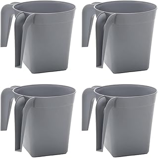 YBM Home Square Plastic Wash Cup, long-lasting, for Ritual hand washing, 1332Grey-4