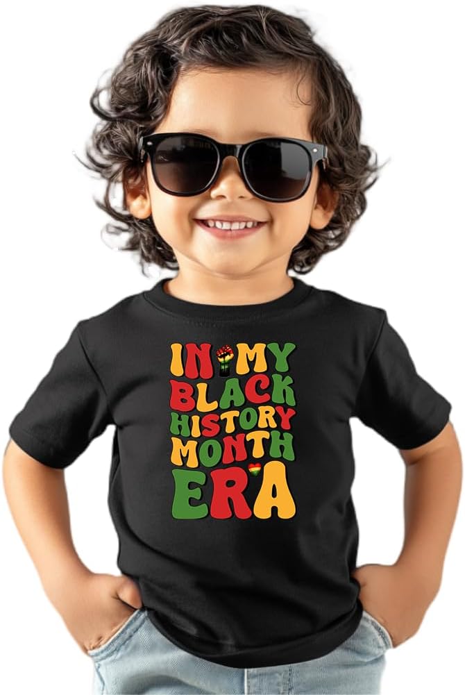 Toddler Black History T-Shirts for Boys Girls, Black History Month Shirts for Kids, Graphic Top Funny Letters Tees - Image 6