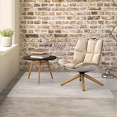 FRUITEAM 36" x 48" Office Chair Mat for Hardwood Floor, Transparent Hard Floor Protector, Desk Chair Mat with Lip, Non-Studded Bottom, BPA and Phthalate Free
