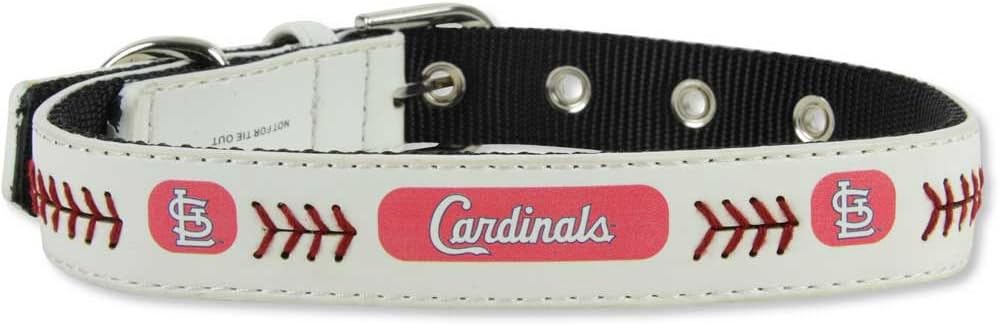MLB St. Louis Cardinals Classic Leather Baseball Dog Collar