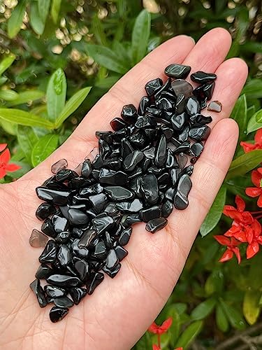 Image of GAF TREASURES 2 oz Lot Natural Rainbow Obsidian Semi Tumbled Gemstone Chips, Crushed Mini Crystals, Undrilled Crystal Chips (Rainbow Obsidian)