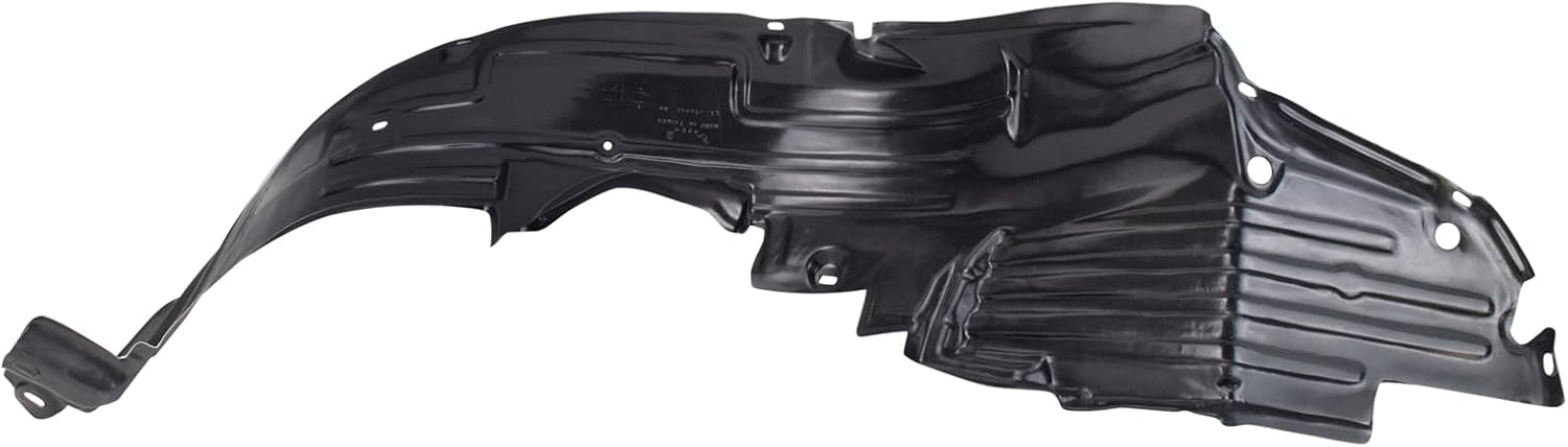 TRQ Front Right Inner Fender Liner Black Passenger Side Compatible with 2004-2009 Nissan Quest NI1251117
