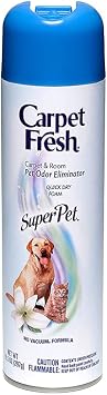 Carpet Fresh No-Vacuum Carpet Cleaner Aerosol, Super Pet, 10.5 Ounces