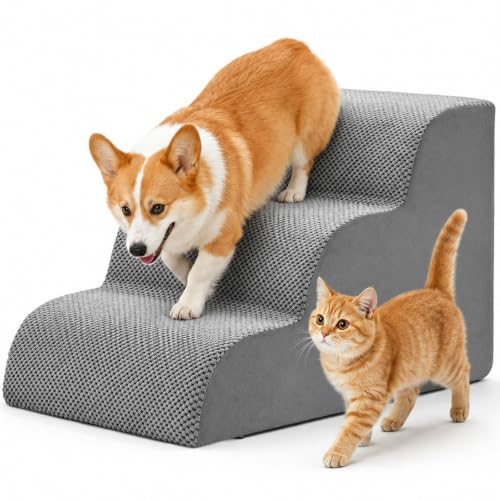 DUMOS 3-Step Curved Pet Stairs