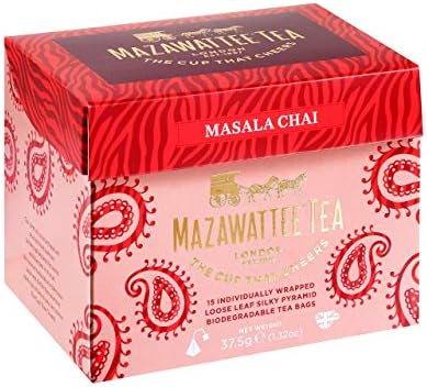 Masala Chai - SALE - 15 Individually Wrapped, Loose Leaf, Silky Pyramid, Biodegradable Tea Bags