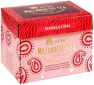 Masala Chai - SALE - 15 Individually Wrapped, Loose Leaf, Silky Pyramid, Biodegradable Tea Bags