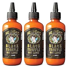 Melindas Black Truffle Hot Sauce - Gourmet Truffle Hot Sauce Made with Fresh Ingredients, Italian Black Truffles, Cayenne Peppers, Garlic & Columbian Honey - Keto, No Sugar, No Carbs - 12 oz, QUANTITY 3 Pack