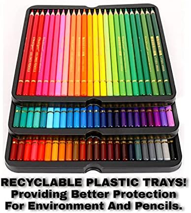 Professional 72 Watercolour Coloured Pencils Set (Tin Box) With Brush (ON THE BACK OF 1St PLASTIC TRAY!!!), Water Soluble Colouring Pencils For Watercolour Techniques ! ! ! 