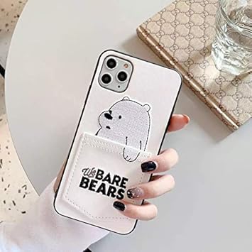 Amazon Co Jp Iphone11ケース Iphone11カバー スマホケース Icカード収納 かーど かわいい 背面ポケット 収納ケース くま クマ パンダ 背面カード 定期入れ カード入れ付き 携帯カバー 可愛い おもしろい 面白い Tpu 皮革 レディース オシャレ デザイン アイフォン あい