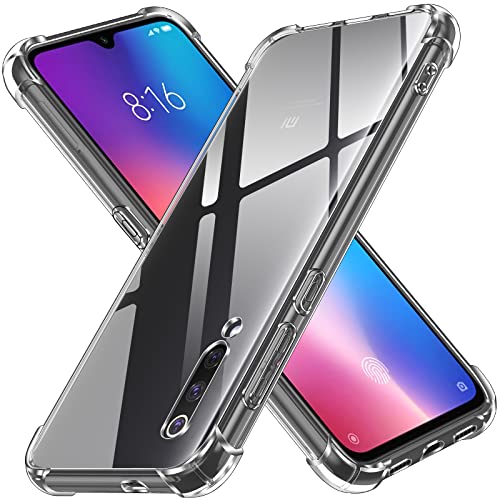 ivoler Klar Silikon Hülle für Xiaomi Mi 9 mit Stoßfest Schutzecken, Dünne Weiche Transparent Schutzhülle Flexible TPU Durchsichtige Handyhülle Kratzfest Hülle Cover