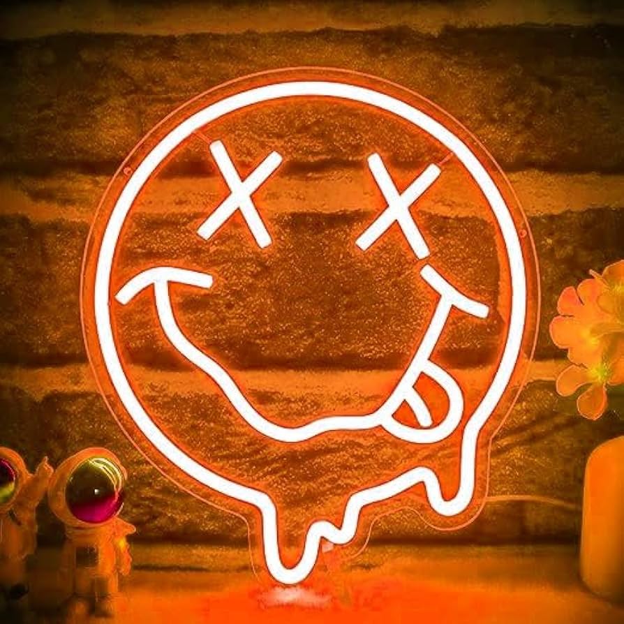 人気】NIRVANA スマイリー バンドロゴ ネオンサイン ライト 調整