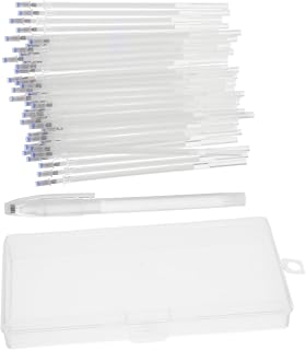 Angoily 1 Set High Temperature Disappearing Pen Heat Erasable Pens for Fabric Tailor Fabric Marking Tools Fabric Disappearing Ink Pen Heat Erasable Fabric Marking Pens Plastic White