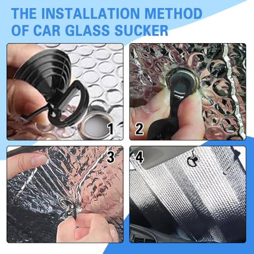 HAOBO Ventosa de para-sol para para-brisa de vidro para carro, ventosa de vidro automotiva, ventosa