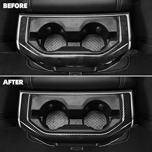 Panel de moldura portavasos trasero fibra carbono Dodge Ram miniatura 2