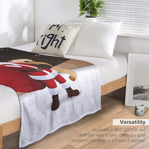 Couverture en flanelle Merry Christmas 127x178 cm plaid jeté de lit