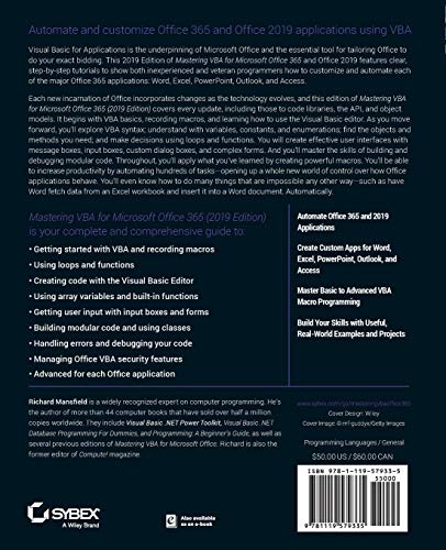 Mastering Vba For Microsoft Office 365 #TOP1