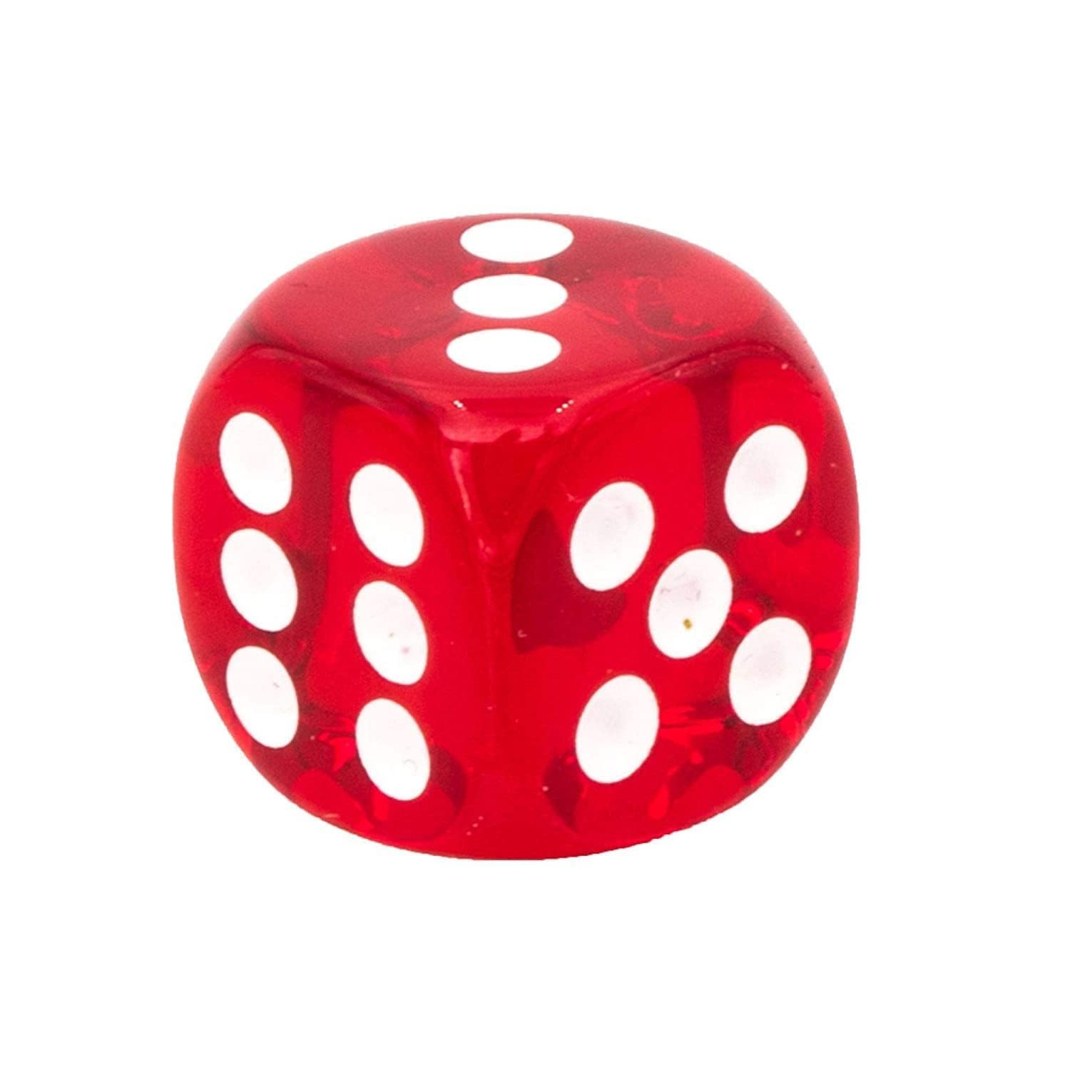 KRAFTMASTERS®Pack of 10 Red Six Sided D6 Dice for Playing Board Game Favours 16MM Small 6 Sided Acrylic Dice for Board Game or Teaching Math Muliti Colors 2