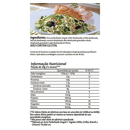 Tio João Cozinha Fácil Arroz Integral + Vegetais - 200g