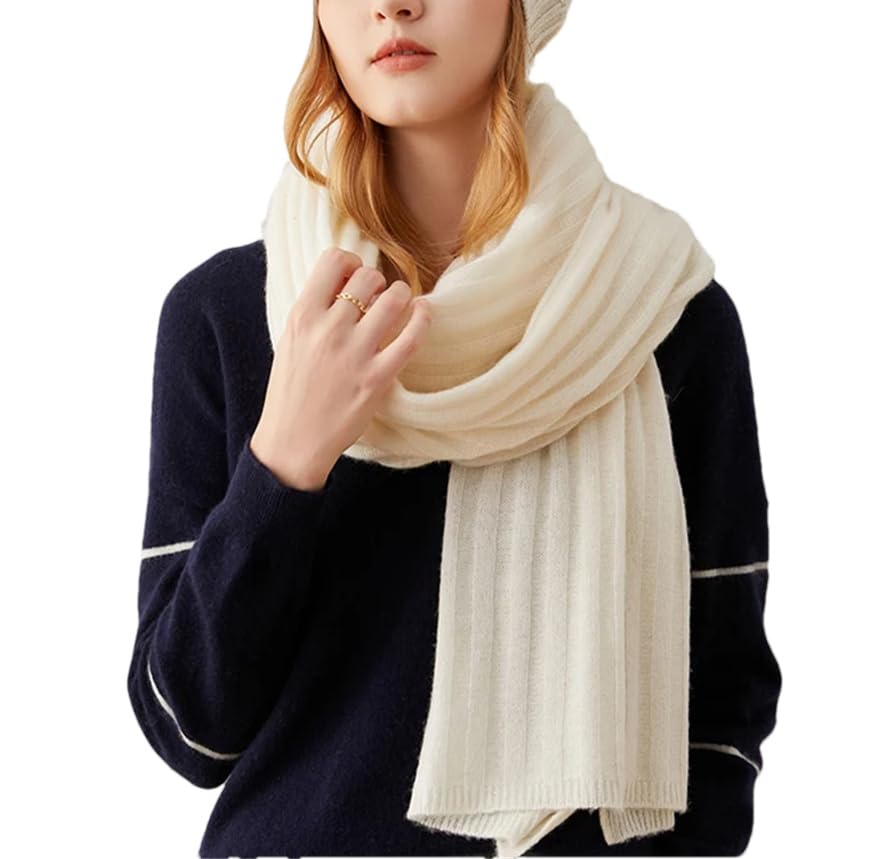 Dninmim Bufanda de cachemira sólida para mujer, otoño e invierno, 185 x 50 cm, bufandas ligeras y cálidas