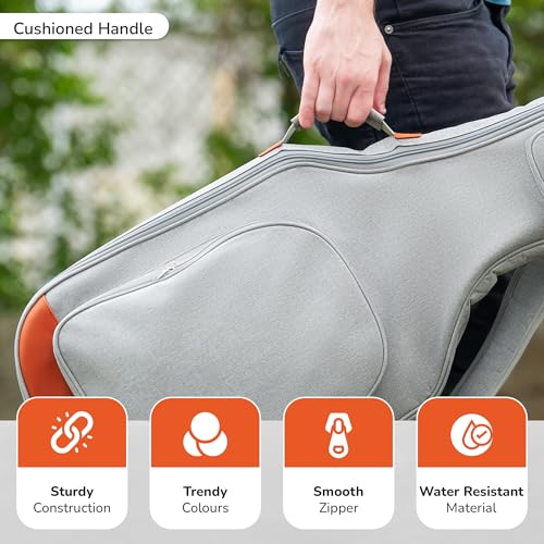 audioShark Electric Guitar Bag, 8mm Padded Gig Bag Backpack, Soft Gray Case, Ample Storage, Pro Design by US-Based Musicians, Durable, Lightweight, Perfect for Travel and Performances - Thumbnail 7
