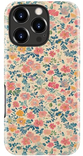 DorisMax Cute Floral Case for iPhone 16 Pro Max, Aesthetic Magnetic Cover