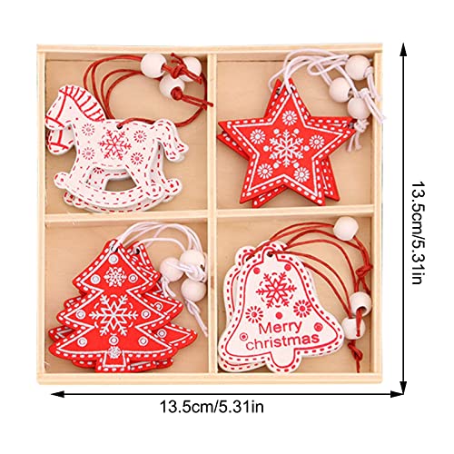 Trim A Home Ornament Hooks Christmas Hanging Wood Ornaments Hollow Wood Cutout Tag Pendants Wooden Baubles Rustic Christmas Tree Ornaments For Holiday Decorations Christmas Garland Ties For #TOP4