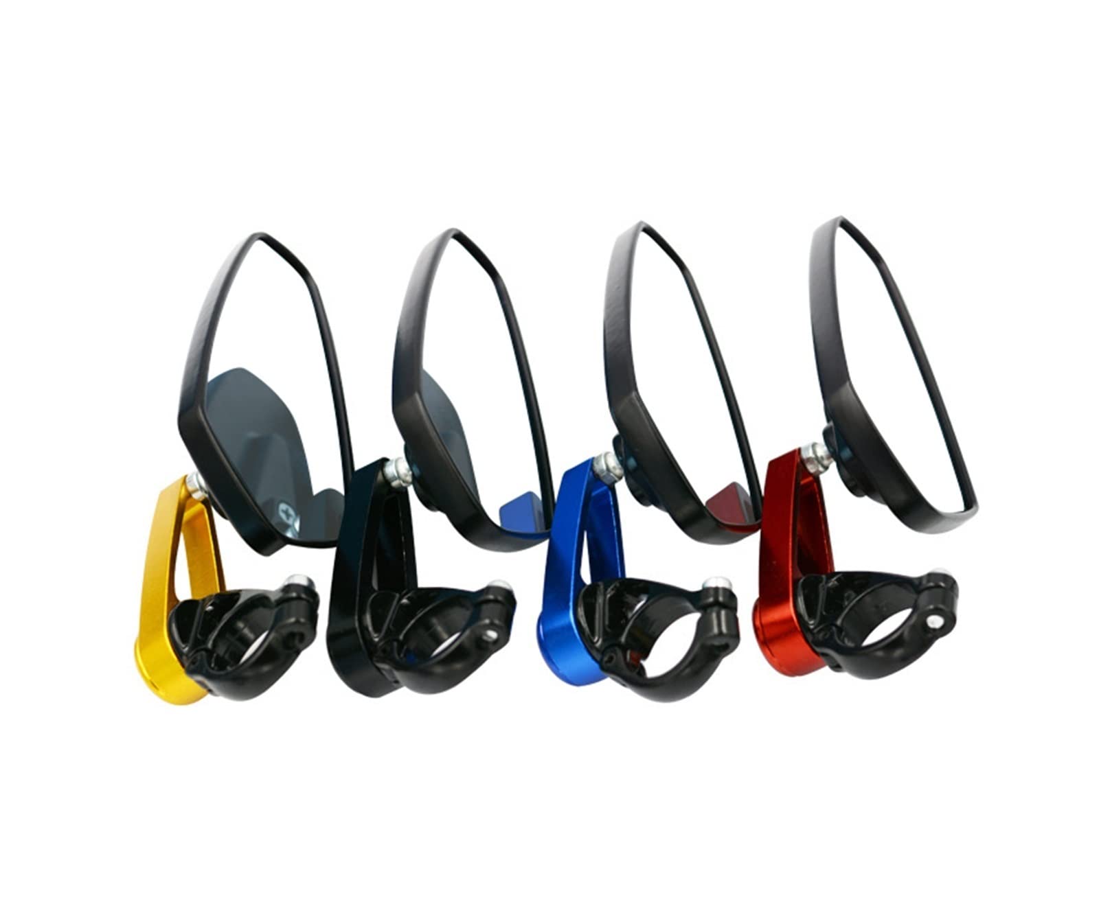 Rétroviseurs Moto 2 Pièces Moto Aluminium 7/8 "22mm Barre Fin Côté Rétroviseur Universel Moto Vélo Guidon Rétroviseurs Universels Rétroviseurs Latéraux de Moto(Gold)