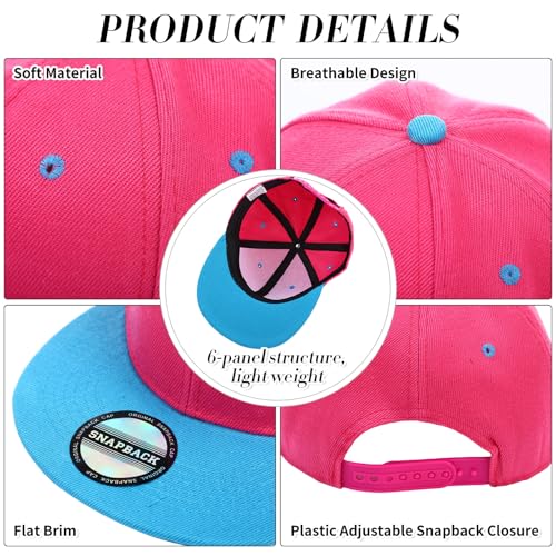 Image of Syhood 30 Pcs Snapback Hats for Men Flat Bill Caps Bulk Hip Hop Blank Flat Brim Adjustable Baseball Caps